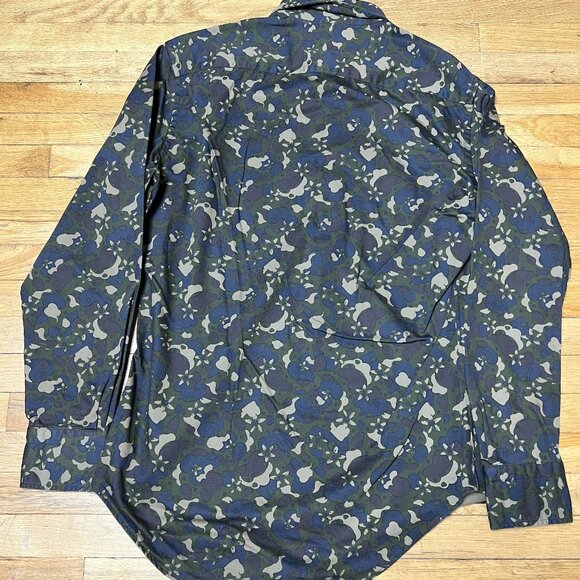 Ledbury Mens Camo Floral Pattern Long Sleeve Button Down Shirt Size 15.5 - Picture 2 of 8